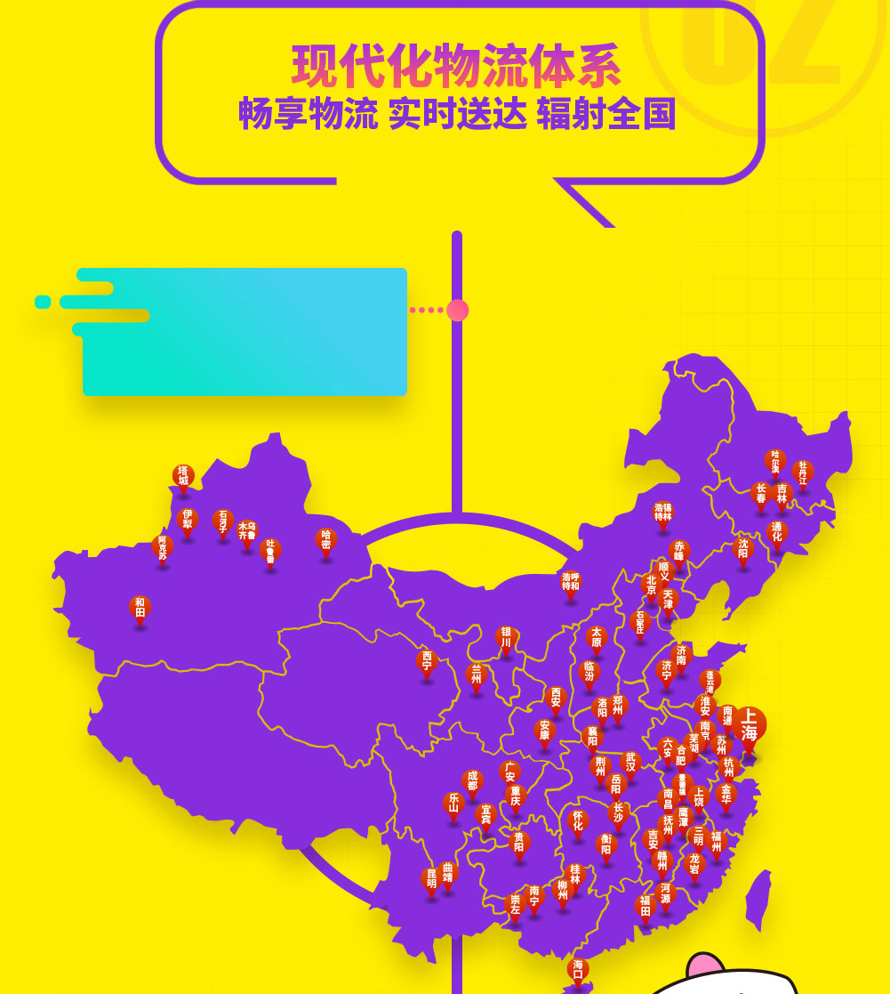 零食多現(xiàn)代化物流體系暢享物流 實時送達(dá) 輻射全國