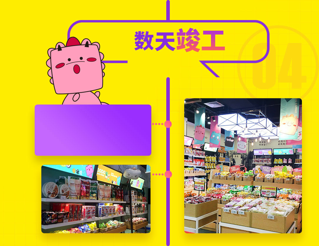 零食多門店裝修模塊化，數(shù)天竣工